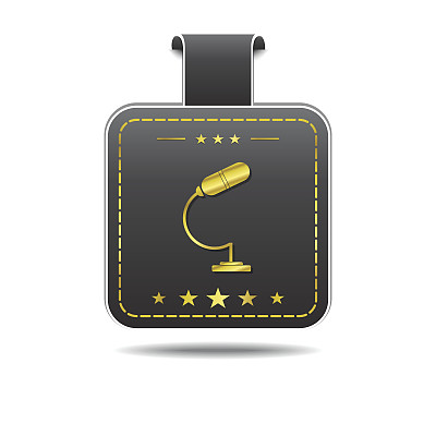 麦克风金色矢量图标设计图片下载