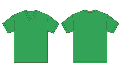 绿色v领衬衫设计模板的男人图片下载