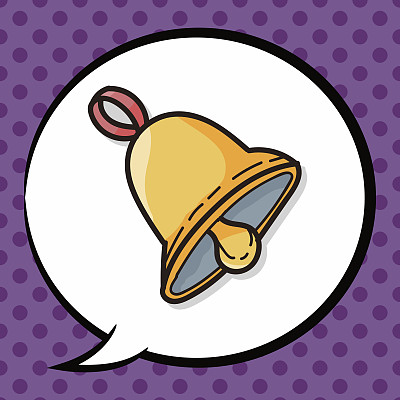 铃铛彩绘涂鸦，语音泡泡图片下载