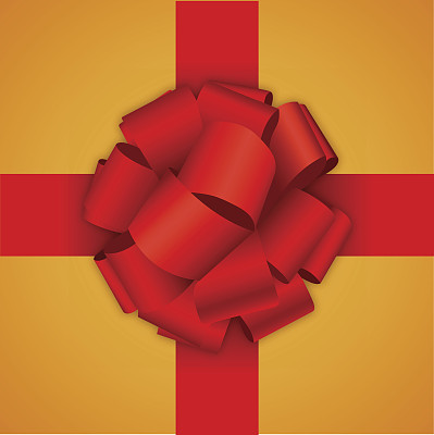 向量现代红色弓在橙色的背景图片下载