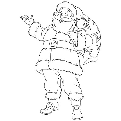 卡通圣诞老人新年快乐图片下载