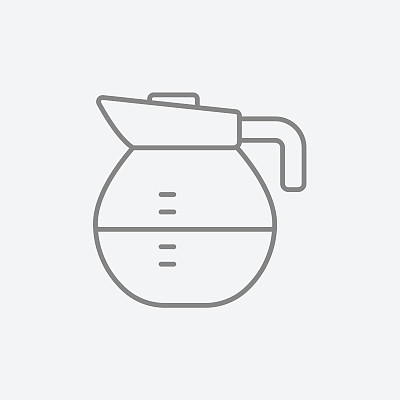 玻璃水瓶线条图标图片下载