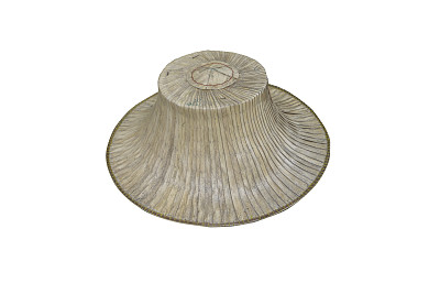 部分老泰国柳条帽农民在泰国图片下载