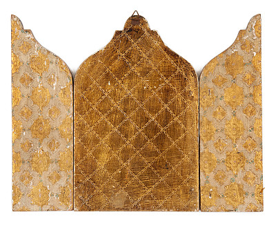 木制三联画的背面图片下载