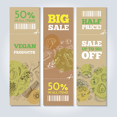 有机蔬菜的条幅。图片下载