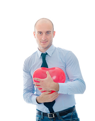 拿着红色的商人图片下载