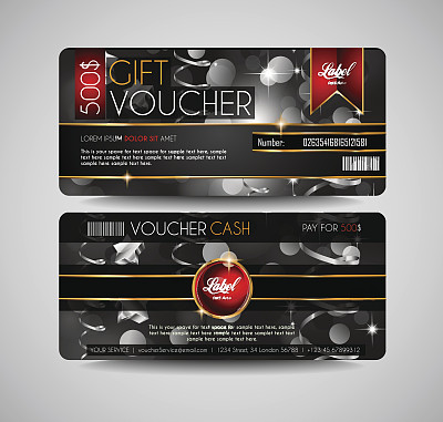 代金券礼品卡布局模板为您的促销设计，素材图片