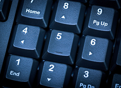 电子收集-电脑键盘上的数字小键盘。图片下载