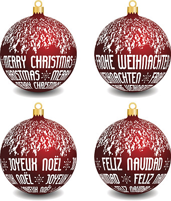 圣诞舞会用四种语言en, D, F, E图片下载