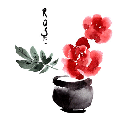 贺卡与花玫瑰图片下载