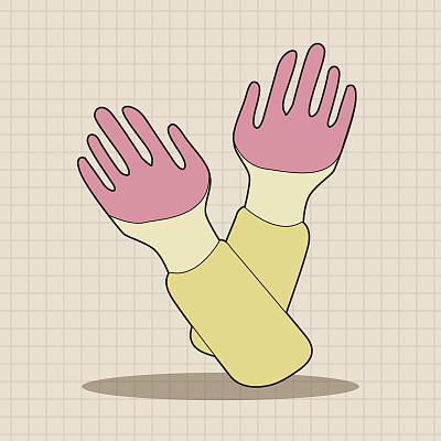 工作工具手套主题元素向量，eps图片下载