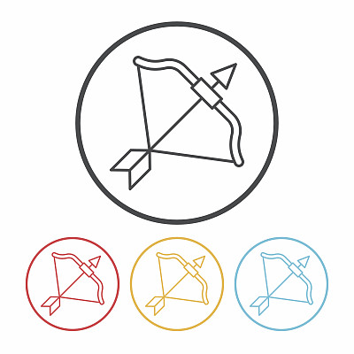 弓箭线条图标图片下载