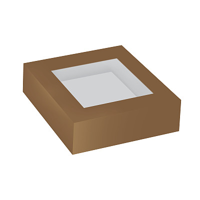棕色包装盒带顶窗图片下载