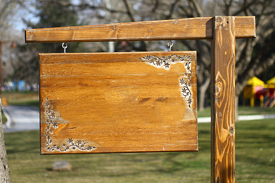 古老的木制招牌图片下载