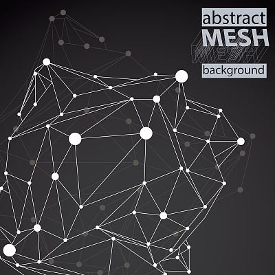 几何矢量抽象三维单色格子背景图片下载