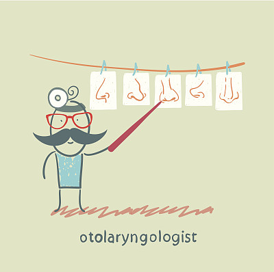 耳鼻喉科医生用鼻子展示图片图片下载