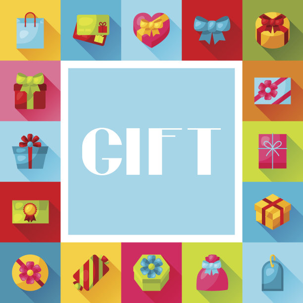 庆典背景或卡片与彩色礼品盒图片下载