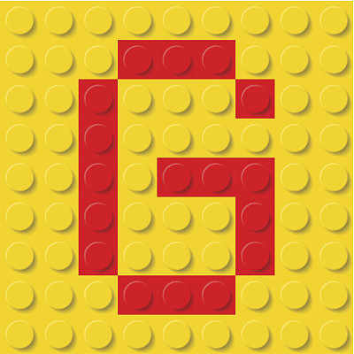 建筑套件中的字母G。图片下载