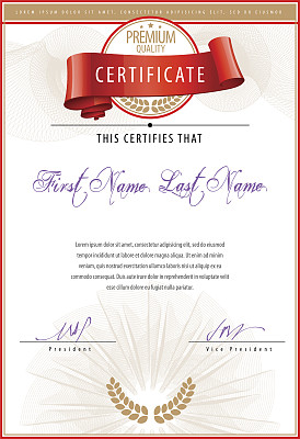 现代证书和文凭模板。向量图片下载