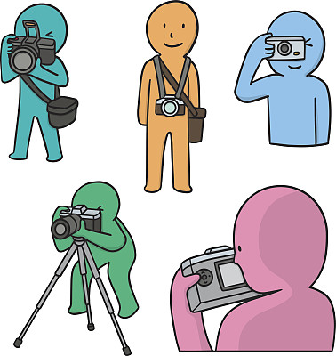 拍照者向量集图片下载
