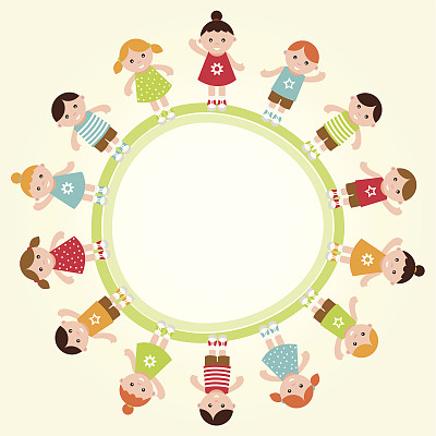 孩子框架。矢量插图。图片下载