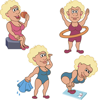 金发女郎很关心她们的体重图片下载