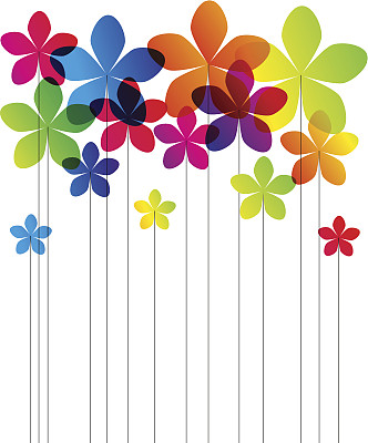 彩虹花朵图片下载