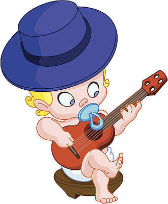 孩子弹吉他图片下载