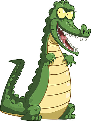 卡通鳄鱼。图片下载