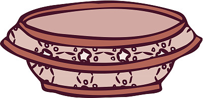 孤立矢量图的图案陶瓷碗图片下载