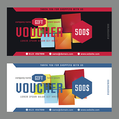 现代礼券模板素材图片