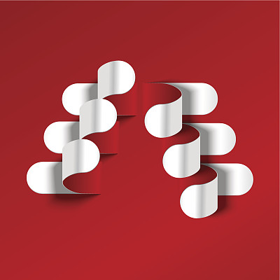 创意纸圣诞树。向量图片下载