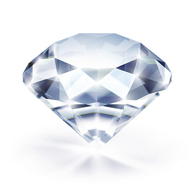 耀眼的钻石在白色的背景素材图片