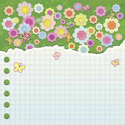 一张从笔记本上撕下来的纸图片下载