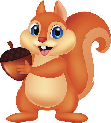 坚果松鼠卡通图片下载