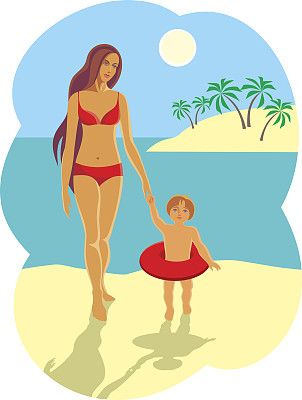 在海滩上放松图片下载