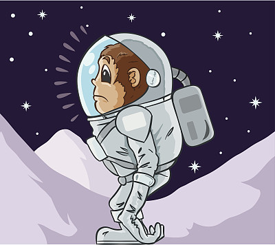 猴子的宇航员图片下载