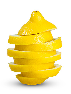 黄酸橙，整片柠檬，富含维生素C分离图片下载