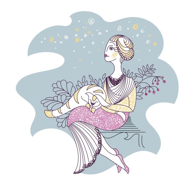 纸牌与女人和猫图片下载