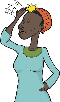 女人拍打头部图片下载