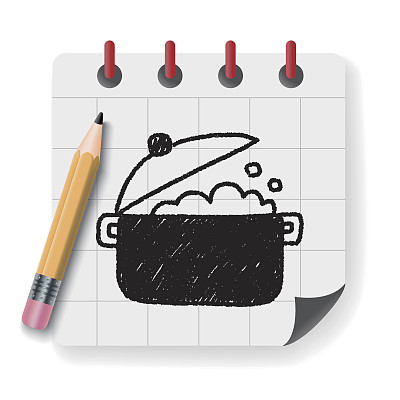 厨具壶涂鸦画图片下载