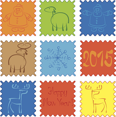 圣诞饼干收集孤立的白色背景图片下载