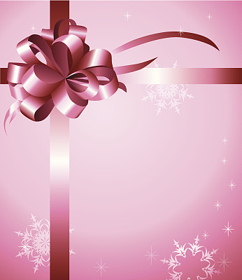 粉红色背景上的蝴蝶结图片下载