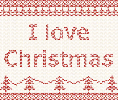 我喜欢圣诞节。针织图案图片下载