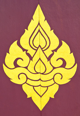 泰国wat的彩绘门图片下载