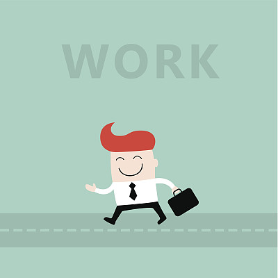 快乐生意人上班可爱的卡通人物图片下载