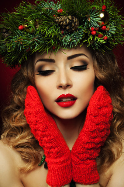 圣诞节的女人图片下载