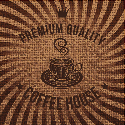 包装上的咖啡矢量标签图片下载