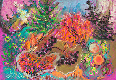 孩子们画-秋天的森林素材图片