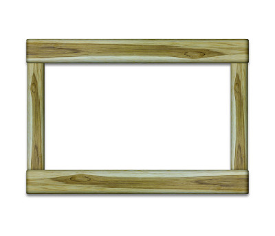 木框架孤立在白色图片下载